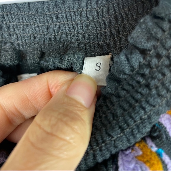 Piper By Townsen‎ Black Off The Shoulder Embroidered Cotton Mini Dress Women's S - Picture 7 of 7